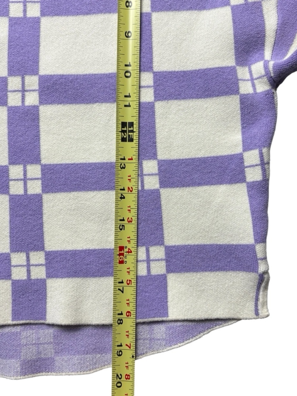 Daily Practice by Anthropologie Pam Plaid Checkered Cropped Sweater • Medium - Picture 8 of 9